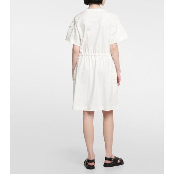 MONCLER white Cotton T-Shirt Dress size XXL - Picture 4 of 12